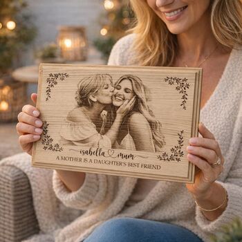 Engraved Wooden Picture Frame Mother’s Day, 8 of 11