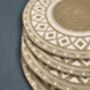 Round Placemats, Boho Print Cotton Coffee Table Mat, thumbnail 4 of 12