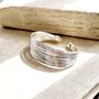 Chunky Sterling Silver Multi Strand Adjustable Wire Bangle, thumbnail 1 of 5