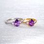 Amethyst And Lavender Amethyst Ring In Silver And Gold, thumbnail 3 of 9