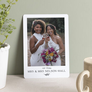 Photo Memory Tin Anniversary Metal Print, 2 of 2