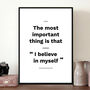 'I Believe In Myself' Motivational Print, thumbnail 1 of 3