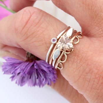 Pablo Delicate Scalloped 9ct Rose Gold Ring, 3 of 4