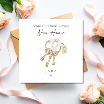 First Home Card, Congratulations On New Home, Forever Home, Keys Design, 2 of 5