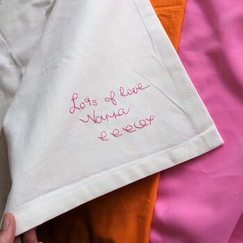 Personalised Tea Towel With Handwritten Message, 7 of 10