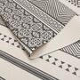 White Grey Cotton Runner Rug With Tassel, thumbnail 9 of 9