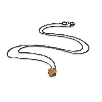 Dainty Silver And Gold Keum Boo Nugget Necklace, 5 of 6