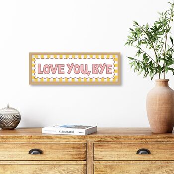 Framed Love You Bye Stripe Border Print, 2 of 5
