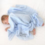 Personalised Blue Cellular Baby Blanket, thumbnail 5 of 9