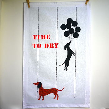 Time To Dry Tea Towel, 3 of 6