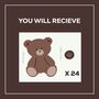 Sweet Fabric Teddy Bear Wall Stickers, thumbnail 3 of 6