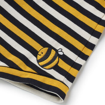 Organic Bee Stripe Jumpsuit, 2 of 4