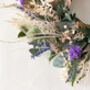 Preserved Foliage Wreath With Purple Flowers, thumbnail 3 of 5
