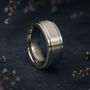 Mens Personalised Classic Silver Steel Spinner Ring, thumbnail 2 of 12