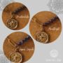 Gemstone Star Charm Bracelet 18 K Gold Plated 4mm Polished Beads, thumbnail 3 of 7