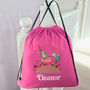 Personalised Unicorn Drawstring Pe Kit Bag, thumbnail 3 of 5