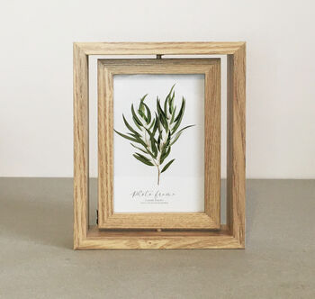 Wooden Rotating Personalised Picture Frame, 2 of 5