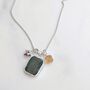 The Trio Emerald Necklace, Silver, thumbnail 3 of 7