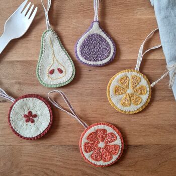 Embroidered Fruit Felt Craft Kit, 2 of 3