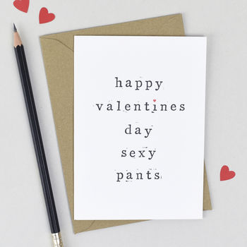 'Happy Valentines Day Pants' Valentines Day Card, 4 of 7