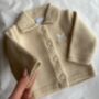 Personalised Beige Knitted Cardigan, thumbnail 1 of 7