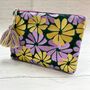 Velvet Retro Flower Pouch Bag, thumbnail 1 of 2