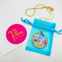 Pressed Flowers Circle Necklace Silver Or Gold Handmade Medium Size, thumbnail 8 of 9