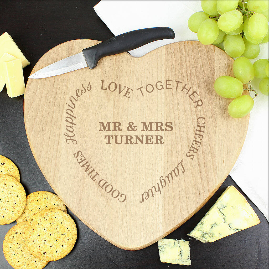 Personalised Love Together Cheese/Chopping Board By Sassy Bloom As seen