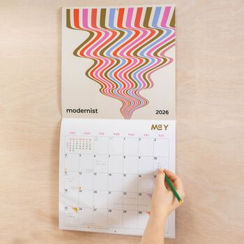 2026 Art Calendar | Modernist | Sunday Start, 2 of 5