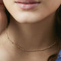 Bead Chain Choker Necklace In Silver, Gold/Rose Vermeil, thumbnail 1 of 5