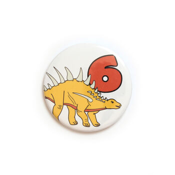 Number Six Dinosaur Card And Badge Set, 3 of 4
