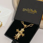 18 K Gold Cross Pendant Necklace, thumbnail 7 of 8