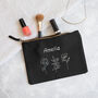Personalised Embroidered Black Make Up Bag, thumbnail 1 of 3