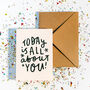 'Today Is All About You!' Hand Lettered Birthday Card, thumbnail 1 of 6