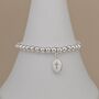 Personalised Child's Christening Cross Bead Bracelet, thumbnail 2 of 3