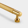 Brass Gold Gunmetal Grey And Silver Knurled Bar Handles, thumbnail 8 of 12