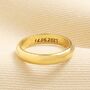 Personalised Stainless Steel Thick Band Ring In Gold, thumbnail 2 of 3