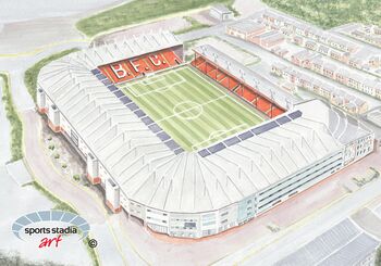 Blackpool Fc Bloomfield Road Stadium Art Print, 2 of 3