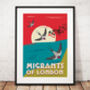 A Swallow Dive Art Print, The Migrant Birds Of London, thumbnail 1 of 4