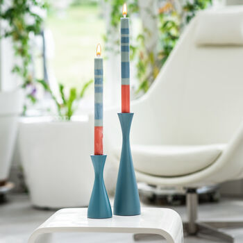 Hand Painted Wooden Candlestick, 2 of 4
