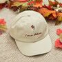 Personalised 'I Am an Autumn' Adult Cap In Natural By Made Yours, thumbnail 1 of 3