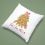 Fa La La Tree Christmas Cushion, thumbnail 2 of 4