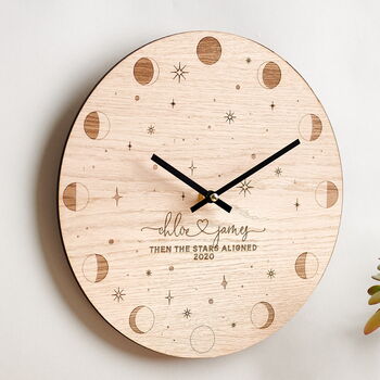 Personalised Moon And Stars Clock, 2 of 3