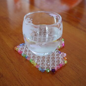Love Heart Beaded Placemat And Coaster Set, 8 of 9