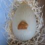 Organic White Chocolate Easter Egg With Blond Chocolate Easter Animal And Blond Buttons, thumbnail 3 of 3