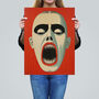Nightmare Gothic Horror Red Monochrome Wall Art Print, thumbnail 2 of 6