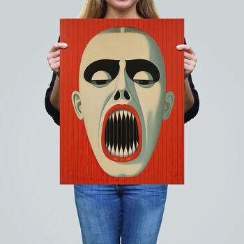 Nightmare Gothic Horror Red Monochrome Wall Art Print, 2 of 6