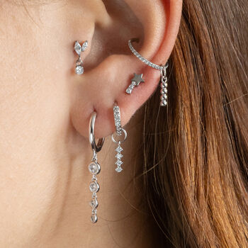 Shining Star Flat Back Cartilage Earring, 3 of 5