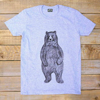Standing Bear Men's Organic T Shirt, 4 of 8