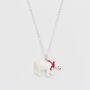 Cosy Polar Bear Silver Chain Necklace, thumbnail 1 of 8